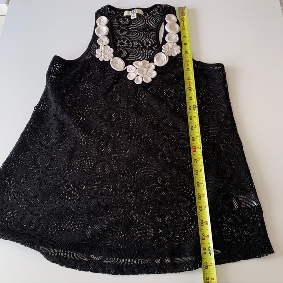 Ya Los Angeles black crochet racerback tank top size large - Picture 8 of 8